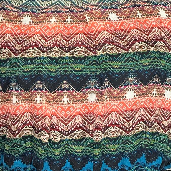 A. Byer Multi-colored Patterned Knee Length Dress with Belt, Medium, Pre-owned - Picture 3 of 7